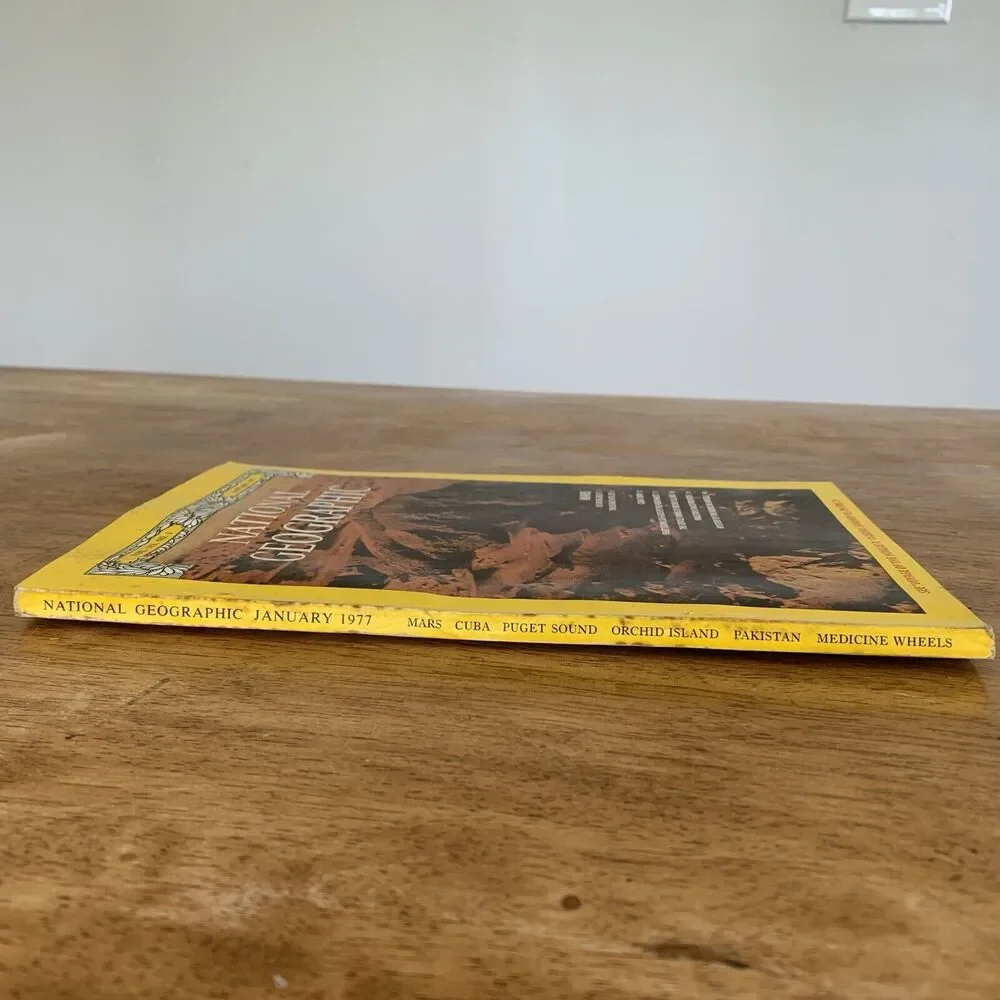 Vintage January 1977 National Geographic Magazine Mars Cuba Puget Sound Pakistan